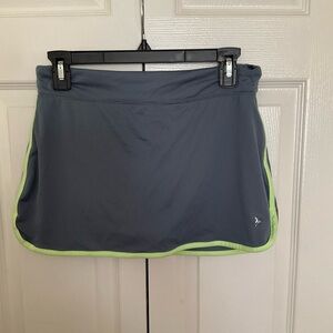 Old Navy Gray Athletic Shorts with Green Trim